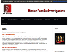 Tablet Screenshot of mpinvestigations.com